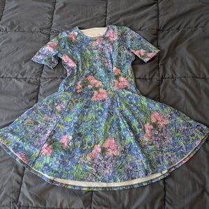 Blackmilk Van Gogh Irises Tee Dress